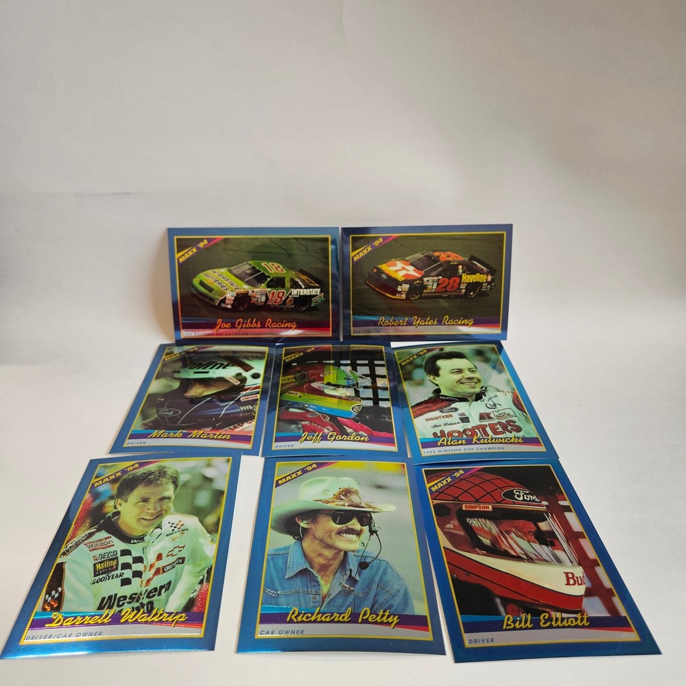 1994 Maxx Racing NASCAR Card Lot 8pc Richard Petty Jeff Gordon Darrell Waltrip